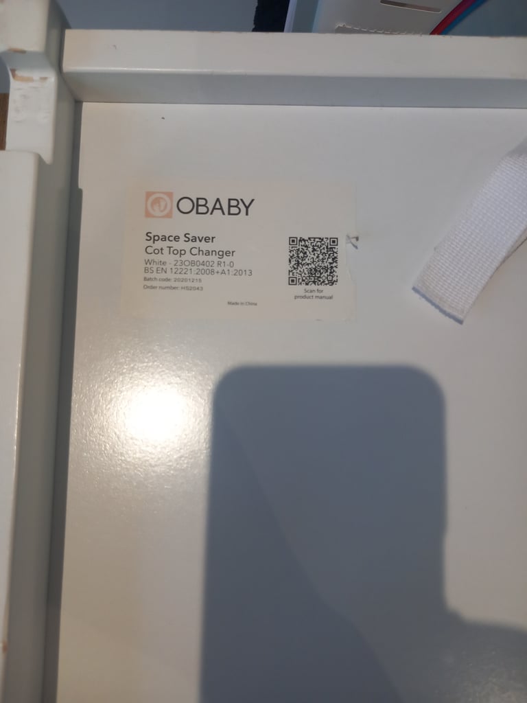 OBABY Space Saver Cot Top Changer