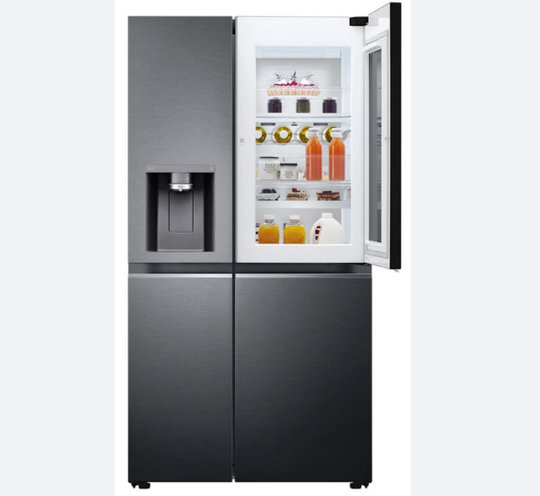 LG InstaView ThinQ Wifi -Plumbed American Fridge Freezer-Matte Black-BRAND NEW-DOOR IN DOOR