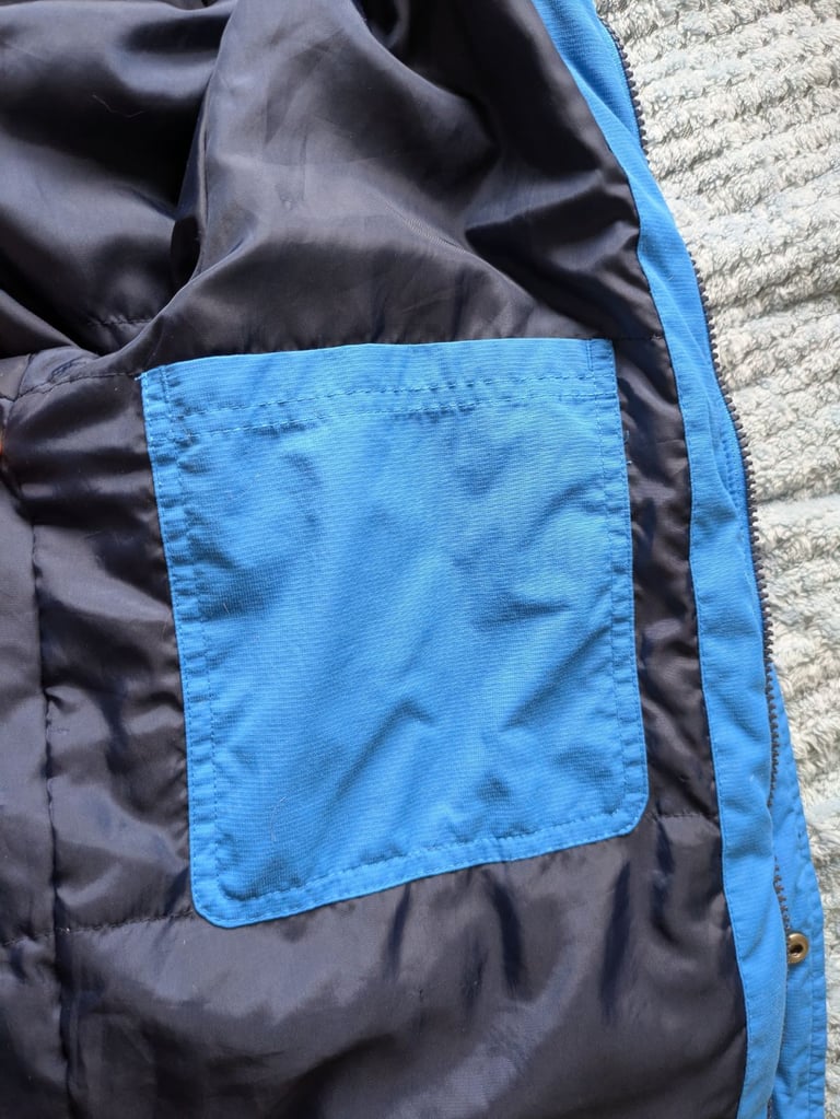 Mens size small boys 15-16 years Adidas two tone blue parka jacket s 