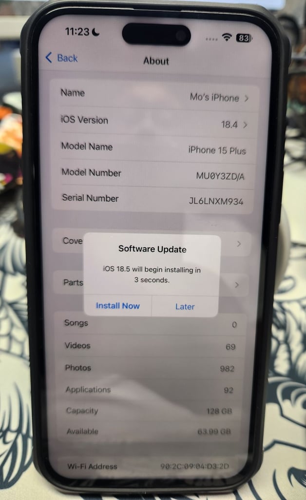 Apple iPhone 15 plus 128GB black