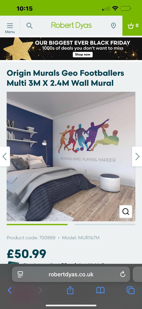 image for Wall sticker mural football