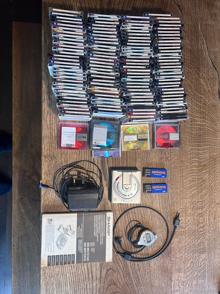 image for Sharp MD-MS701 Minidisc Player & 131 minidiscs