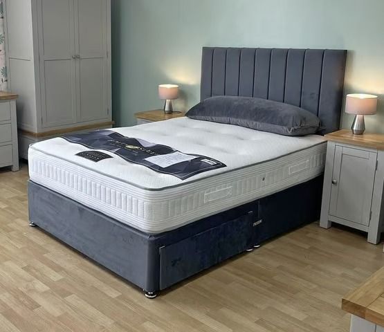 image for Get  ASAP DELIVERY ~ 5ft King Size Divan Bed With Full Foam Mattress Brand New - COD **