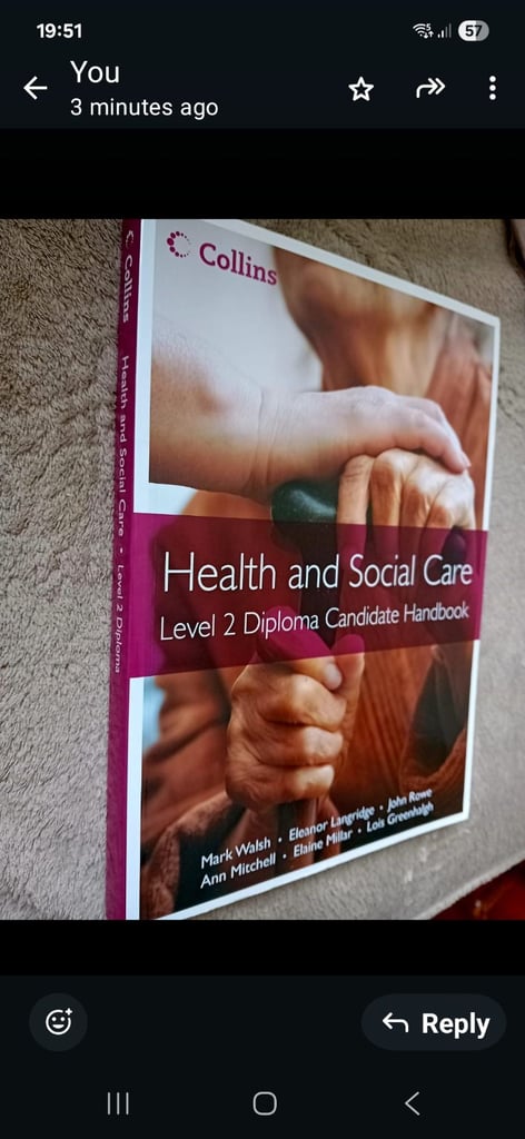 Level 2 Health and social care book