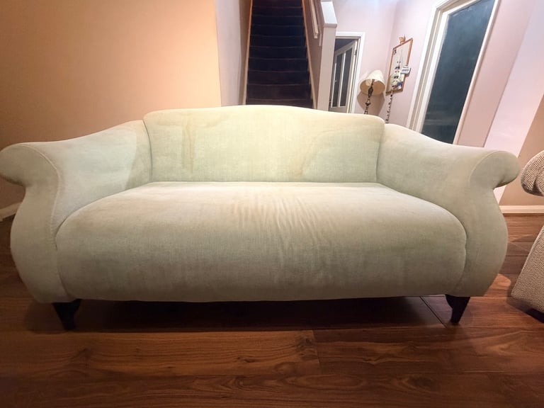 image for Mint Green Fabric 3 Seater Sofa