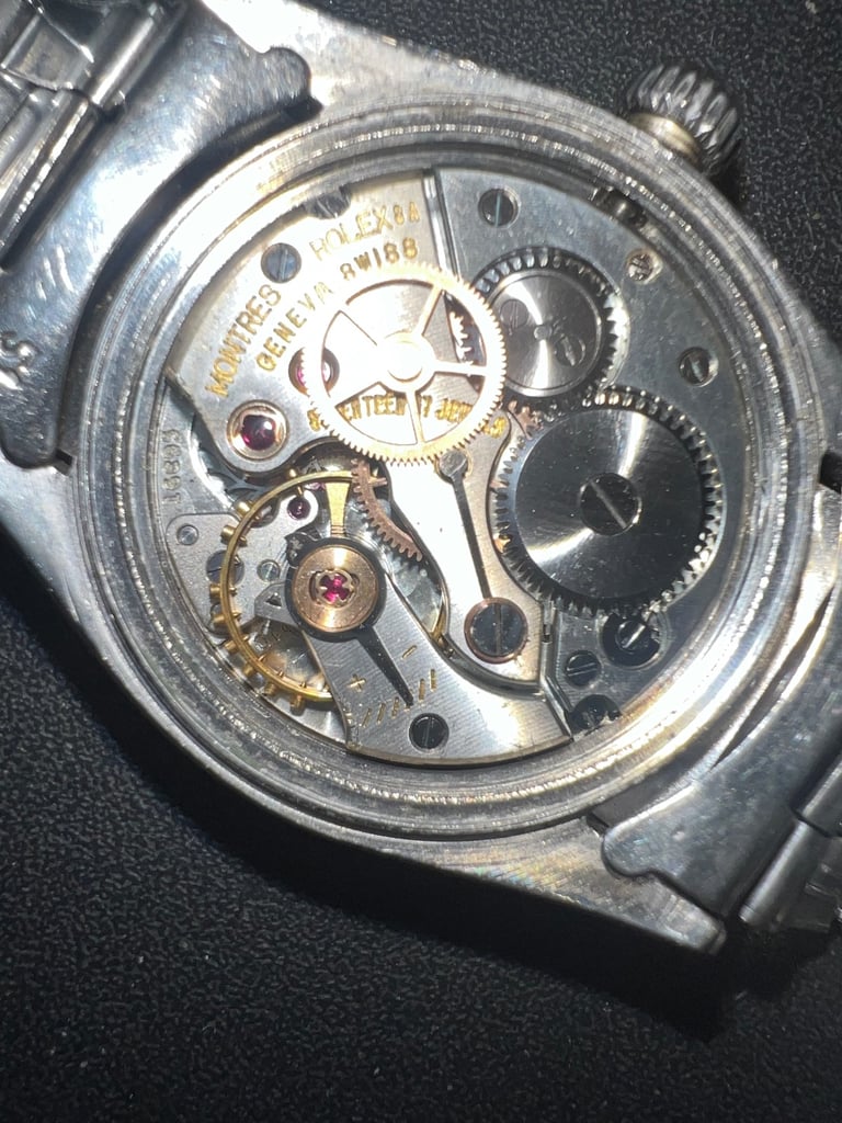 A 1950s VINTAGE ROLEX OYSTER SPEEDKING PRECISION STAINLESS STEEL WATCH REF 6421