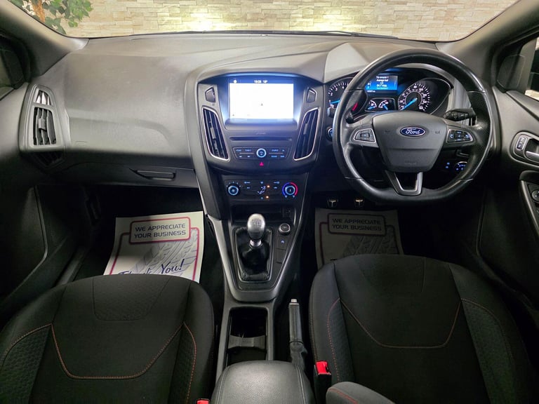 FORD FOCUS 1.0 T EcoBoost ST-Line Black Manual Petro 2018 WARRANTY 12 MONTHS MOT