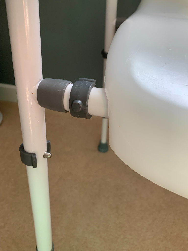  Toilet frame and seat - adjustable width and height