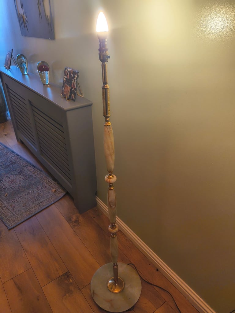 image for Vintage onyx floor lamp 