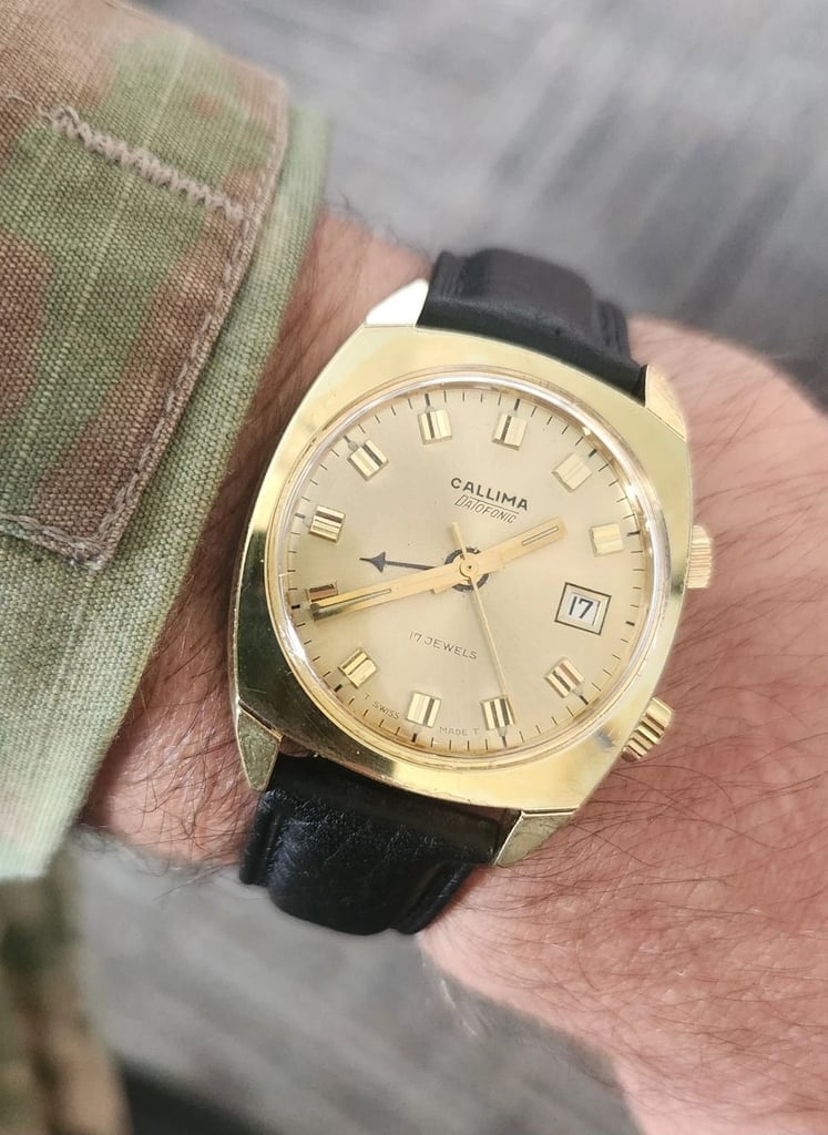 image for Vintage '60s Callima Rodania Datofonic Mechanical Wristwatch AS 1568 - Serviced