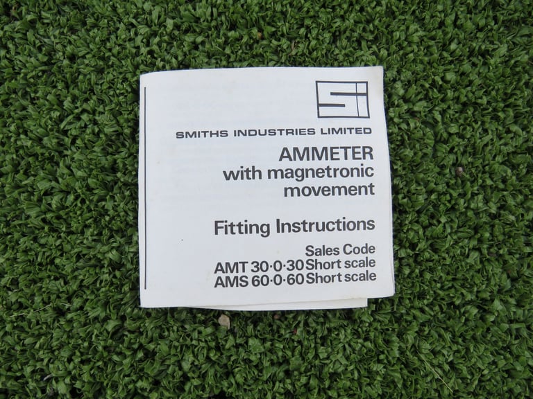 Smiths vintage 30A ammeter gauge