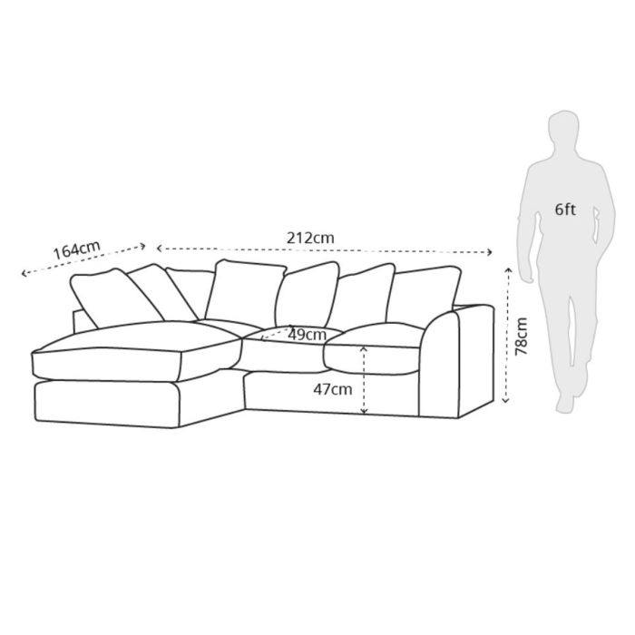 Brand New Sofa Set - Thomes Full Back Jumbo Cord L Shape Corner OR 3+2 Seater Sofa - Cream