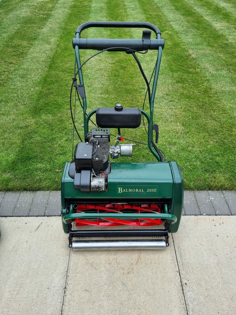 Serviced Atco Balmoral 20se Electric Start Self Propelled Petrol Cylinder Lawnmower