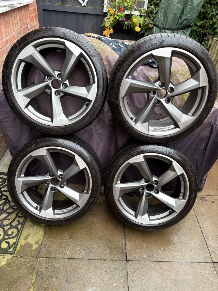 GENUINE AUDI QUATTRO ROTOR 19” ALLOYS WITH GOODYEAR EAGLE F1 TYRES