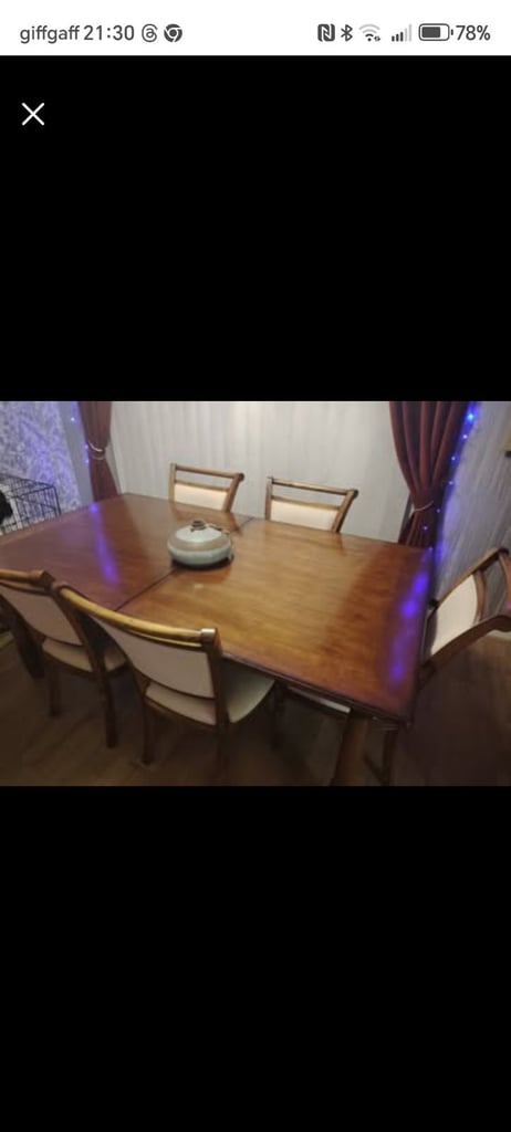 image for Solid Wood, dining table and 8 chairs
