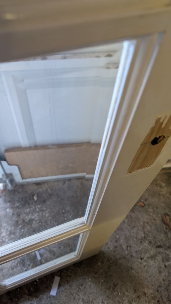 Internal door White Glass 8 Panel