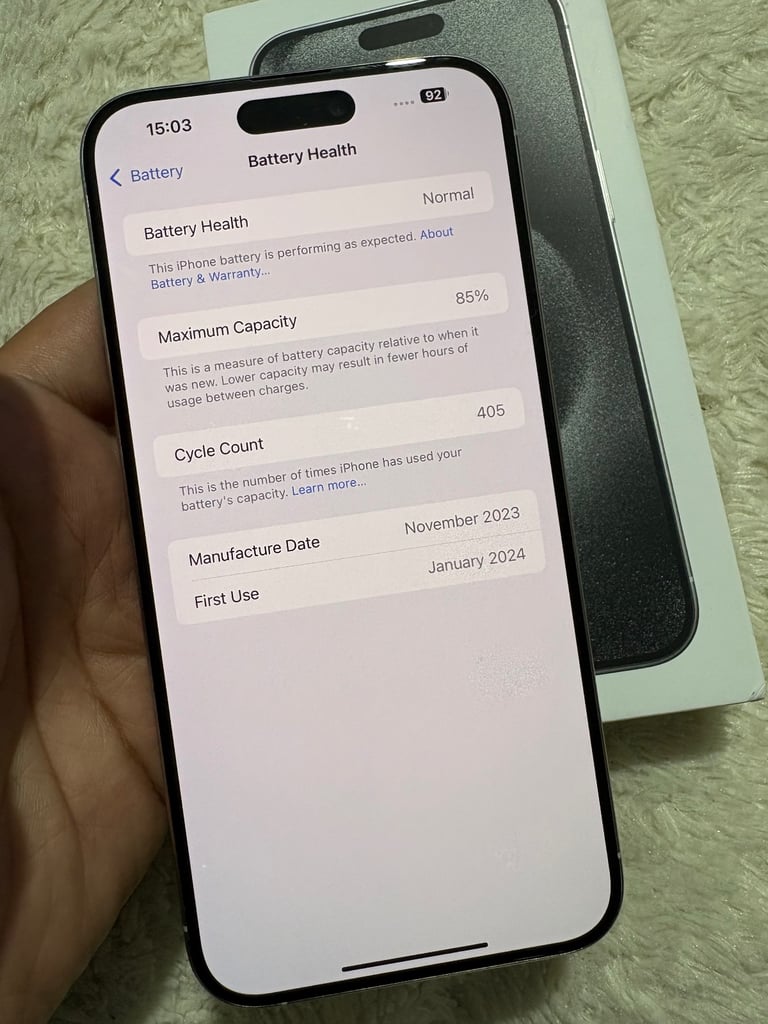 iPhone 15 Pro Max 256gb White Titanium 