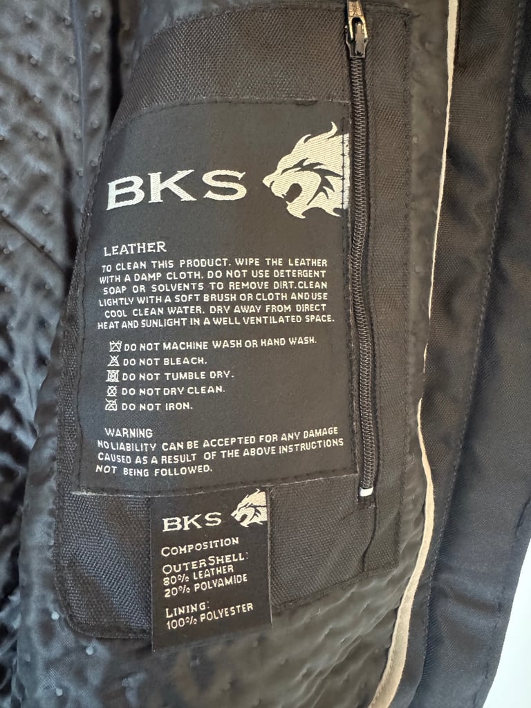 Motorcycle leather jacket - BKS size 42