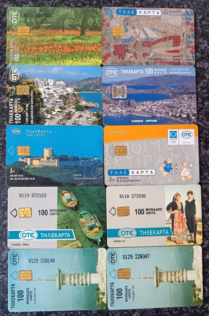 image for 10 Greek Telephone Cards 