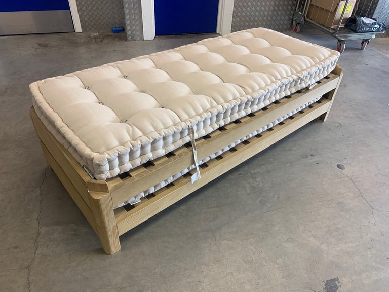 image for Loaf Two Pack Weathered / Limed Oak stackable Day Bed - Hand Tuffed Mattresses