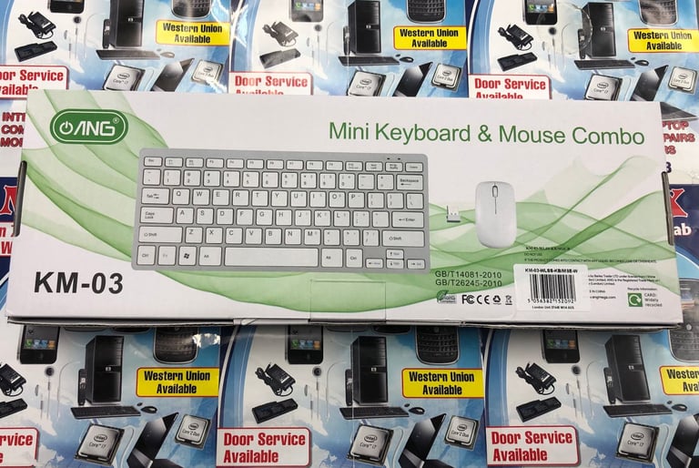 image for Wireless Mini keyboard and Mouse for iMac MacBook Pc Desktop Colour White