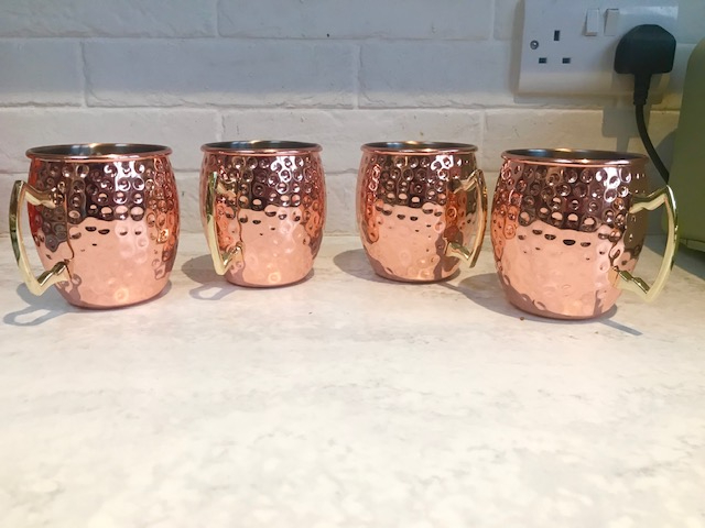 SET OF 4 COPPER MULE MUGS, MOSCOW, COCKTAILS, MULLED WINE DRINK CUP, HOME  BAR | in Whitchurch, Cardiff | Gumtree