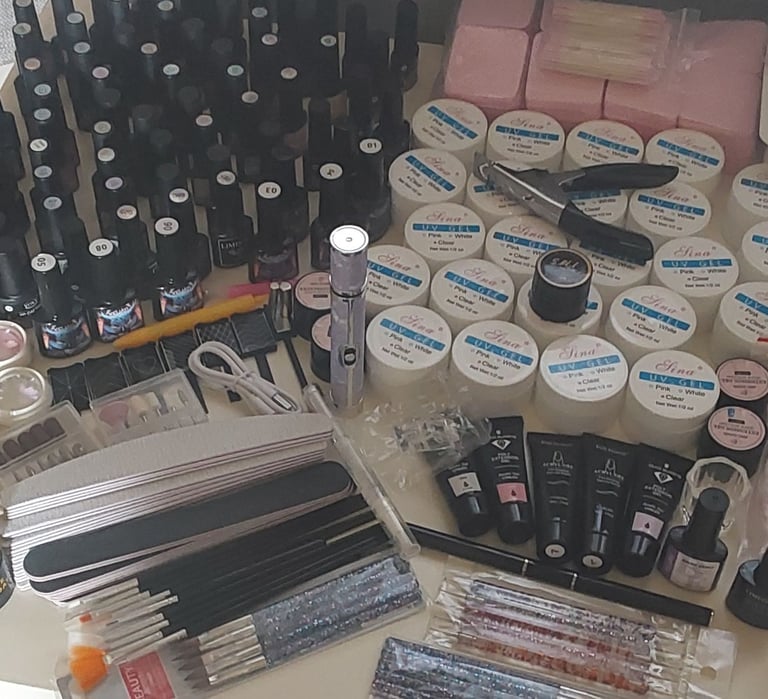 huge nail Gel Kit bundle All Brand New Never Used 4747peices perfect Business 