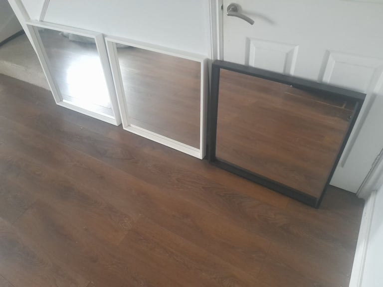 Three ( 3 ) Large Ikea NISSEDAL Square Mirrors . Each Measures 65 Cms x 65 Cms . £15 Each . 