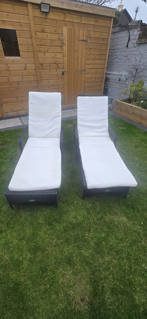 Garden set and loungers 