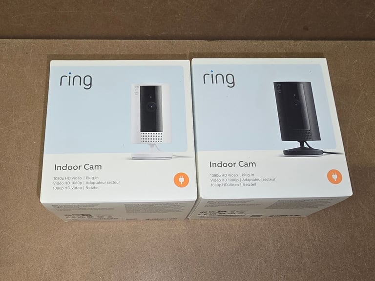 2 x Boxed New Sealed RING Indoor Cam - CCTV Security Cameras -
