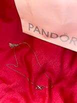 Authentic pandora necklace & ring 