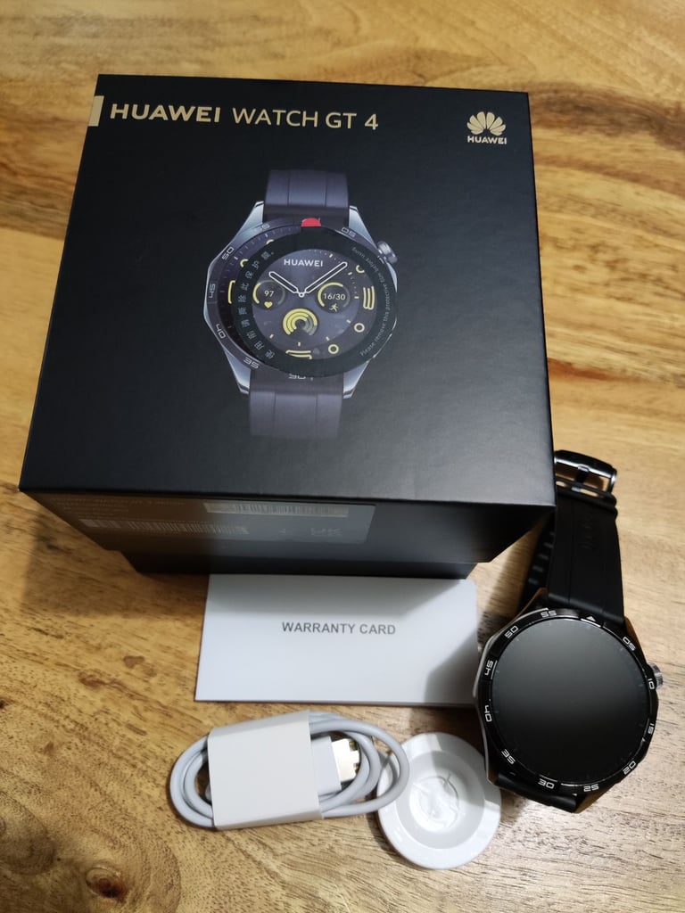 image for HUAWEI Watch GT 4 - Black,  Fluoroelastomer strap, 46 mm