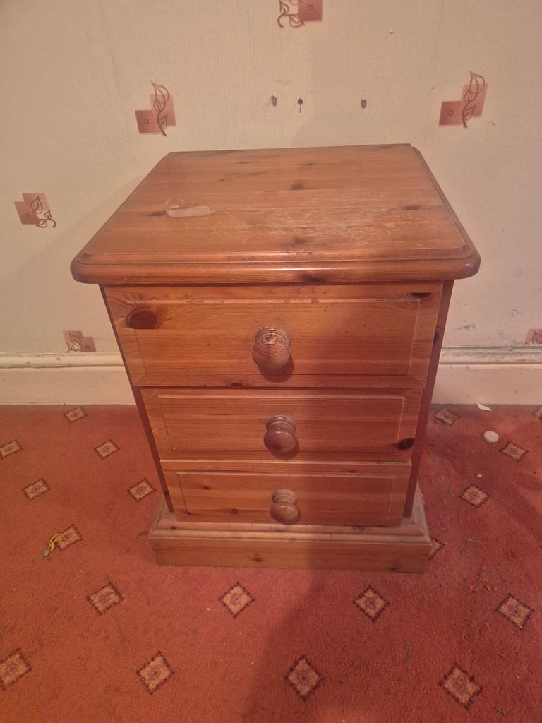 Pine Wardrobes, Drawers Set, and Dressing Table