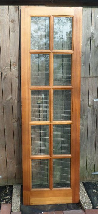 image for USED STAINED WOODEN GLAZED DOOR IN GOOD CONDITION