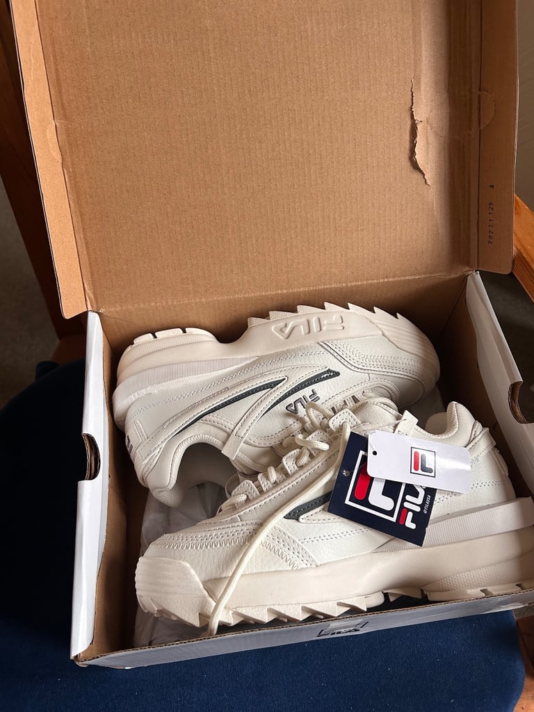 image for Brand New Fila Disruptor – White/Toast – UK 5 – Never Worn