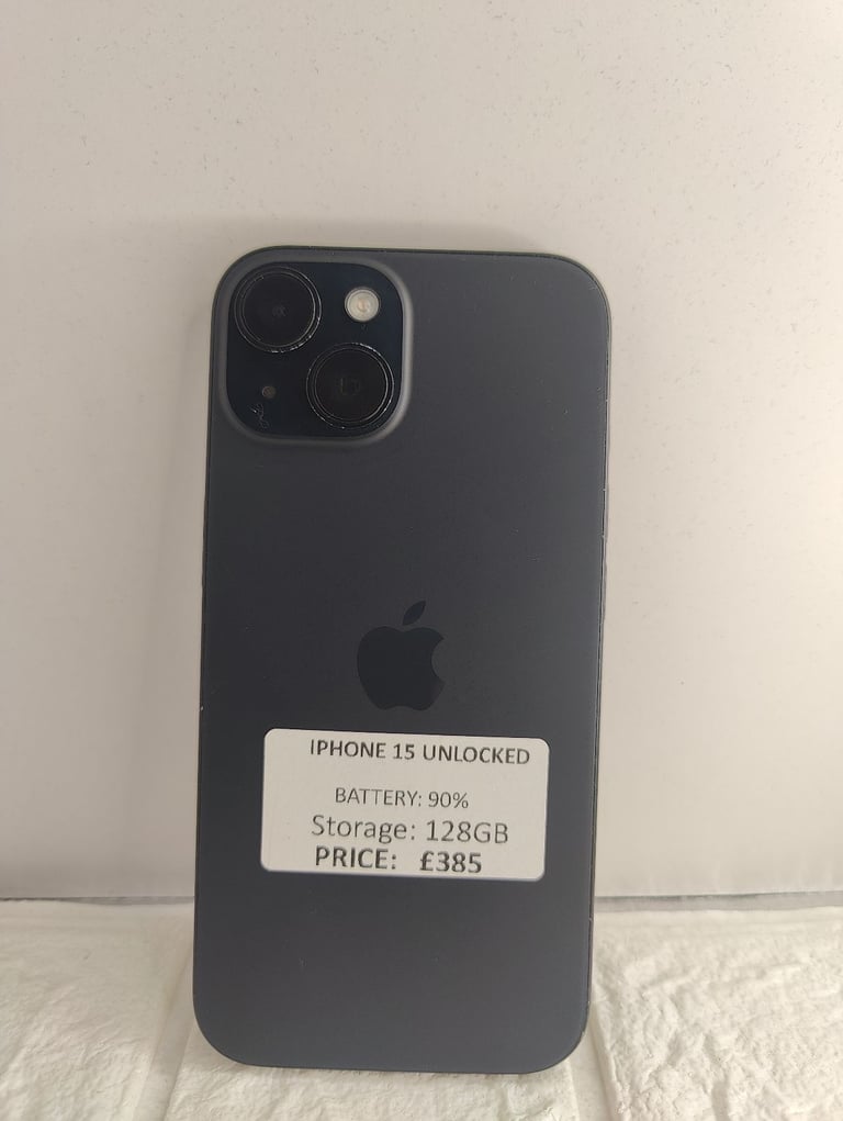 Apple iPhone 15 - 128GB - Black - Good Condition