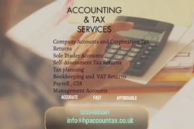 Self Assessment tax returns, Company Accounts, Bookkeeping , VAT, Payroll