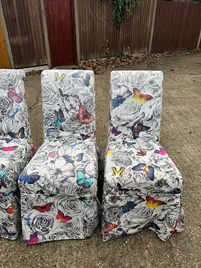 Four Dining Chairs with Removable Cover