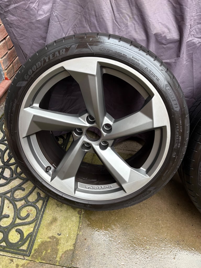GENUINE AUDI QUATTRO ROTOR 19” ALLOYS WITH GOODYEAR EAGLE F1 TYRES