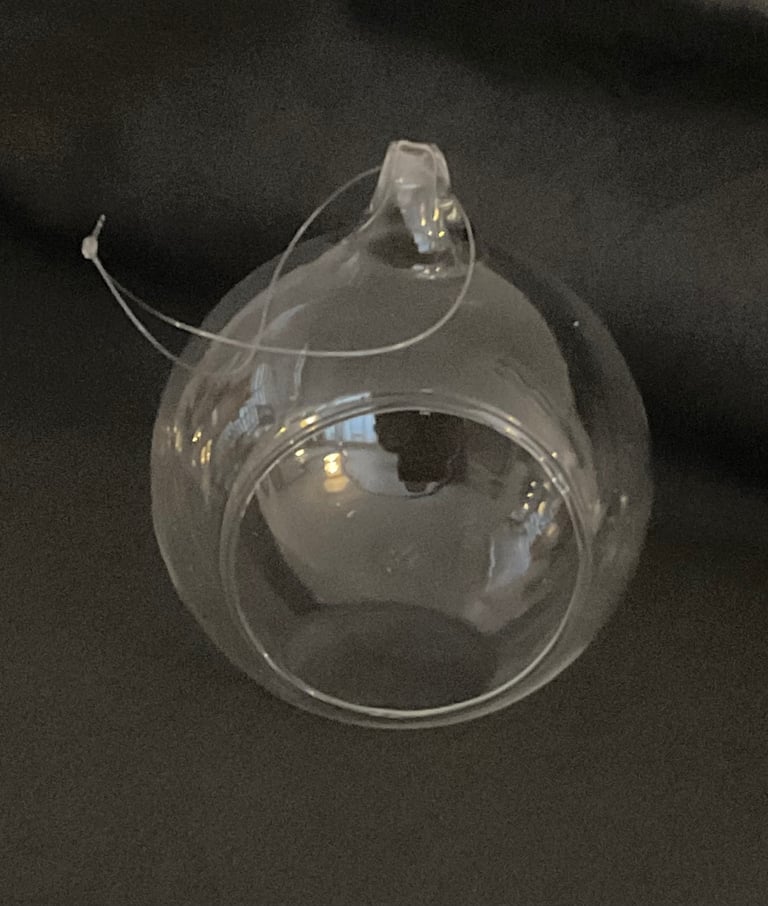 image for Wedding / Christmas- 50 glass open front baubles 