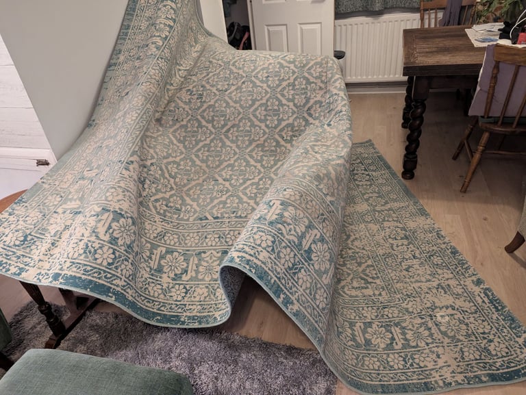 image for Patterned Rug in light blue colours