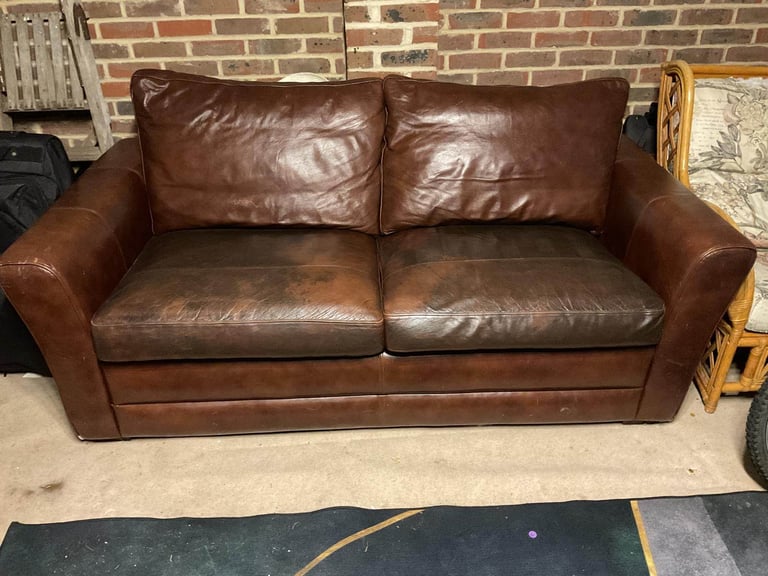 image for Leather sofa bed