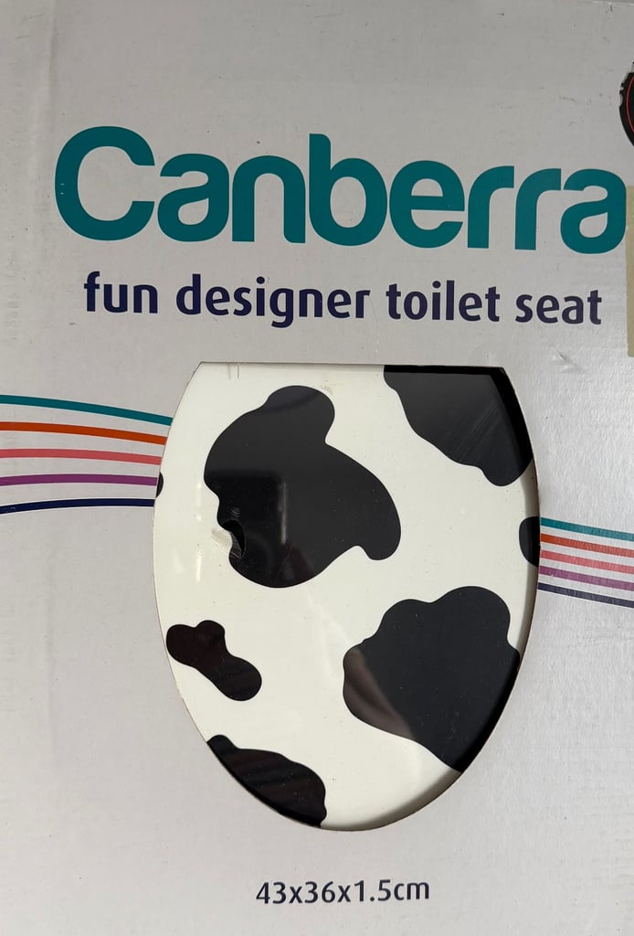 image for NEW Canberra cow skin patch pattern toilet seat