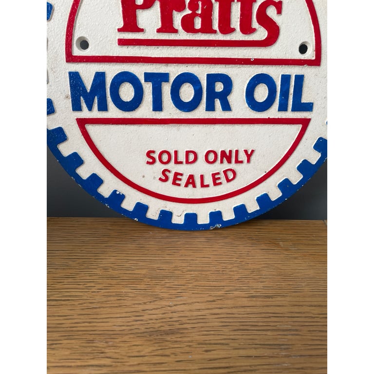 Pratts Motor Oil Cast Iron Sign