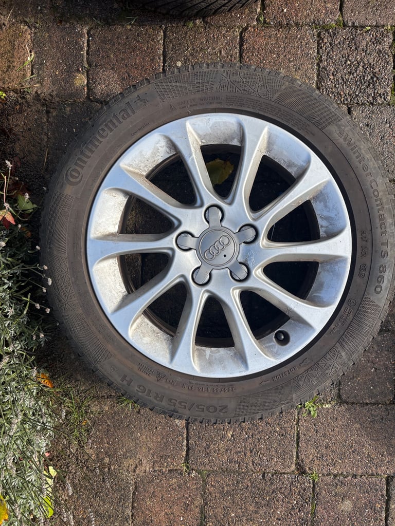 Alloy wheels and continental winter tyres to suit 2015 Audi A3, VW Golf etc 