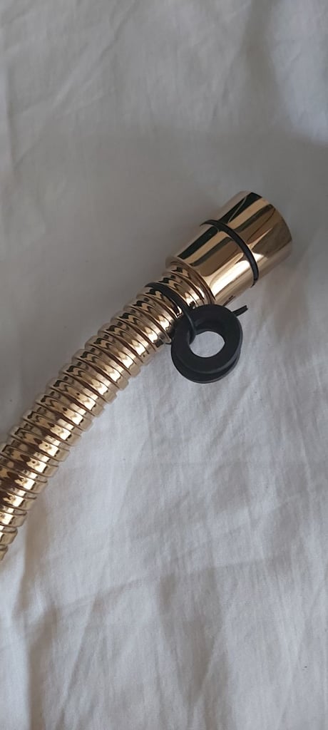 Gold /effect basin waste and shower hose 