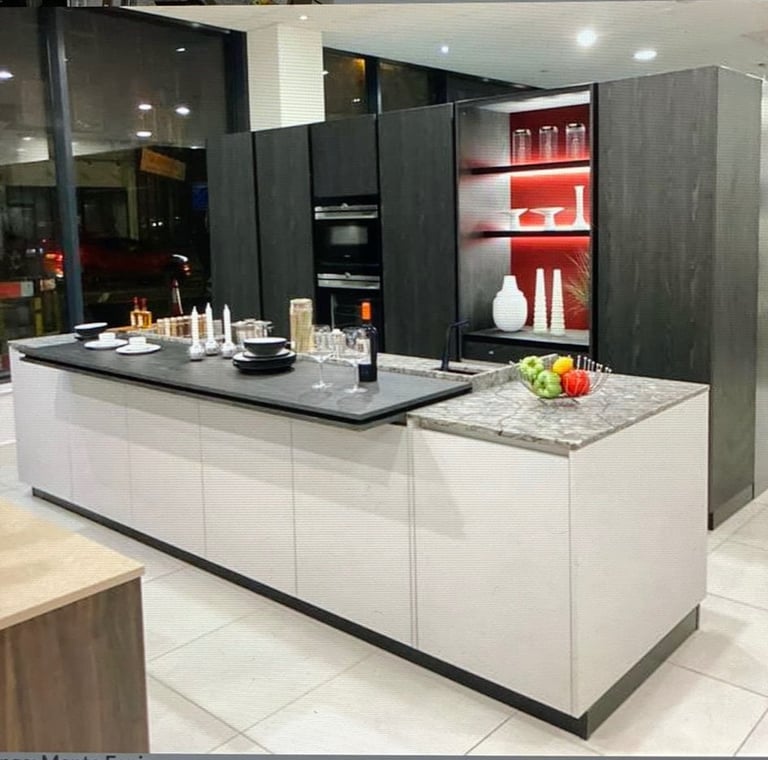 Ex display kitchen all units, appliances and work tops included. 