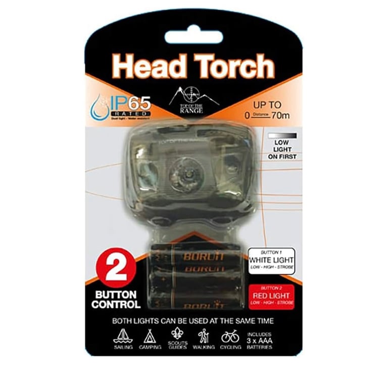 image for Top of The Range Head Torch - Black, One Size