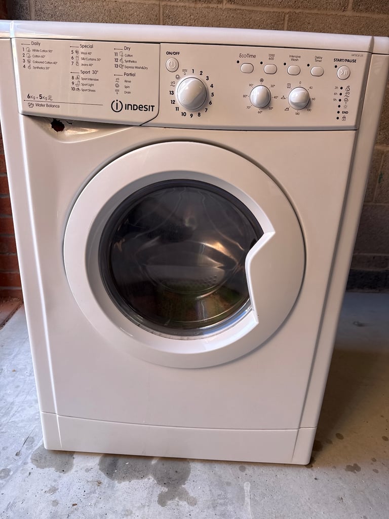 Indesit Ecotime IWDC 65125 UK N 6kg Washer Dryer - White