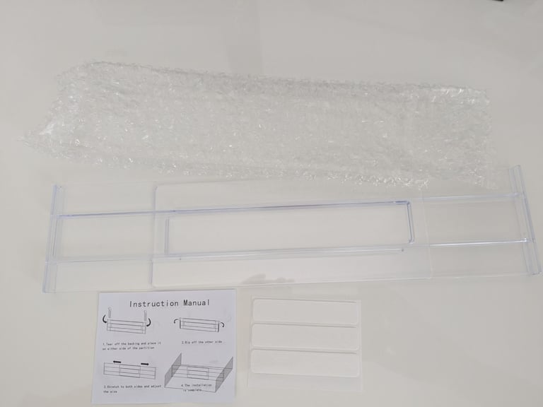 image for 4pcs Adjustable Drawer Dividers 